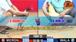 Trận 22 CPC2 08/06/2026 - Gà Úa Anh Hòn Canh Nạp 1 Cước Đỏ Lật Xe